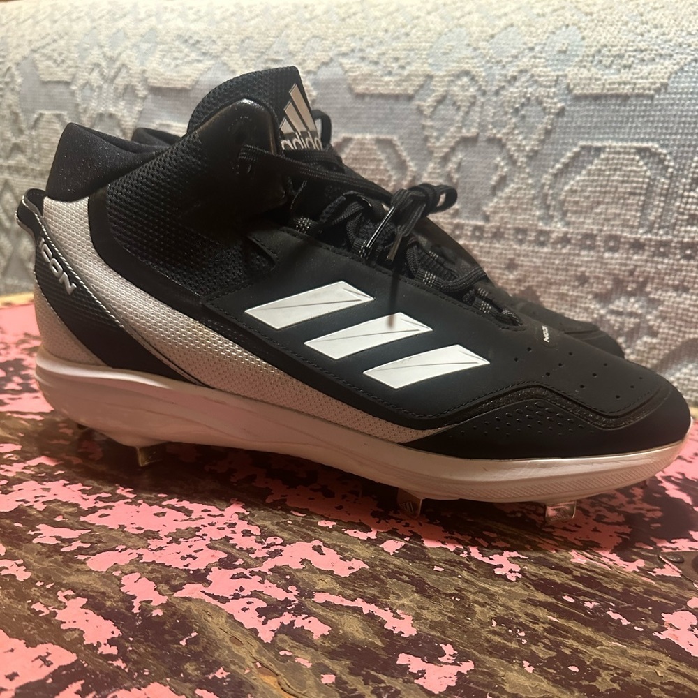 Adidas ICON 7 Men’s Black/White Metal Baseball cleats Sz 13 - NWT